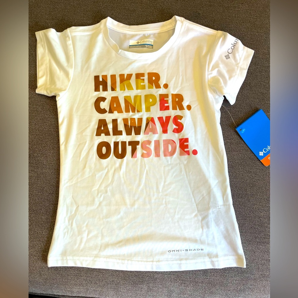 NWT Columbia Kids White Outdoor Graphic Tee